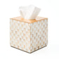 Mocha Check Glass Boutique Tissue Box Cover by MacKenzie-Childs