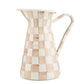 Mocha Check Large Practical Pitcher