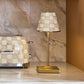 Mocha Check LED Rechargeable Cafe Table Lamp by Mackenzie-Childs