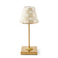 Mocha Check LED Rechargeable Cafe Table Lamp by Mackenzie-Childs
