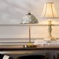 Mocha Check LED Rechargeable Dome Table Lamp by MacKenzie-Childs