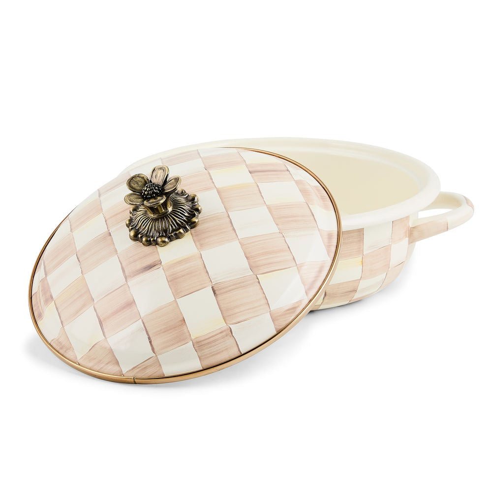 Mocha Check Medium Casserbole by MacKenzie - Childs - |VESIMI Design|