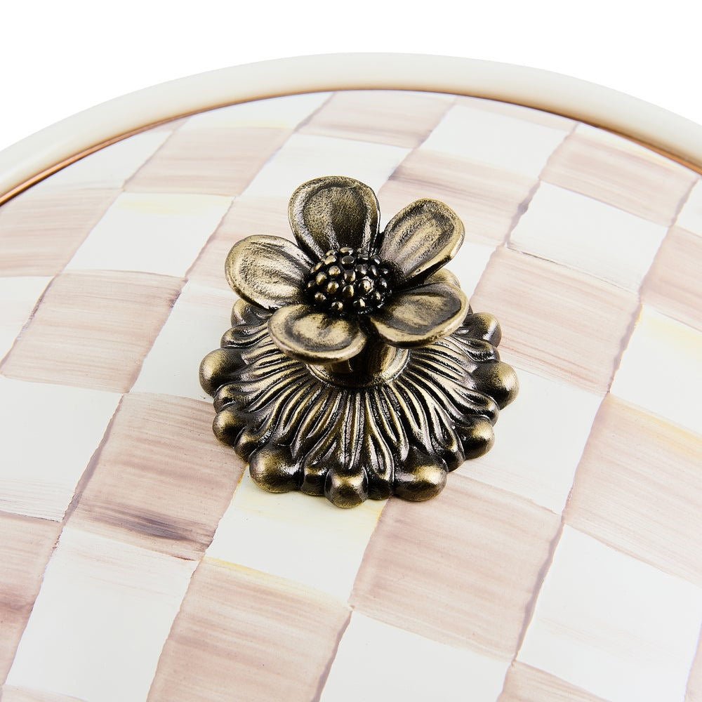 Mocha Check Medium Casserbole by MacKenzie - Childs - |VESIMI Design|