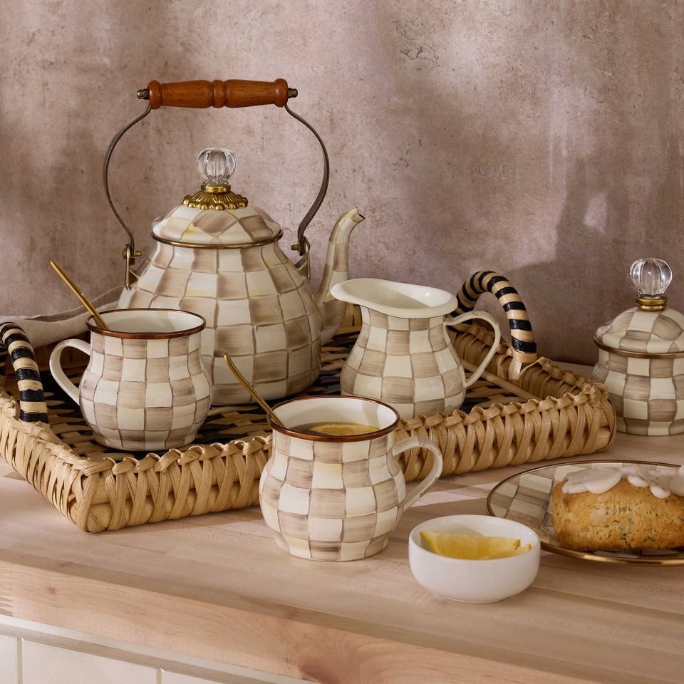 Mocha Check Mug by MacKenzie-Childs – |VESIMI Design|