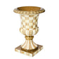 Mokka geruite urn op voet / speciale bestelling