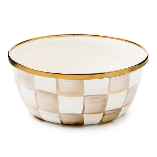 Mocha Check Pinch Bowl - |VESIMI Design| Luxury Bathrooms and Home Decor