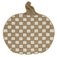 Mocha Check Pumpkin Beaded Placemat by MacKenzie-Childs
