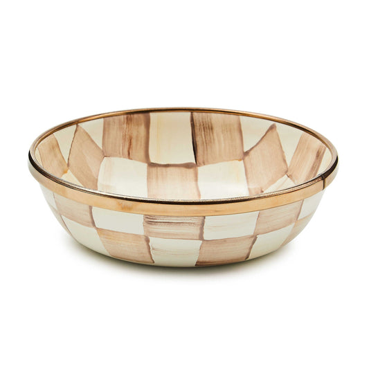 Mocha Check Relish Dish by MacKenzie - Childs - |VESIMI Design| Luxury Bathrooms and Home Decor