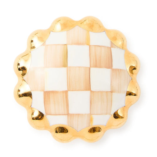 Mocha Check Round Knob by MacKenzie-Childs