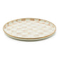 Mocha Check Round Tray by MacKenzie - Childs - |VESIMI Design| Luxury Bathrooms and Home Decor