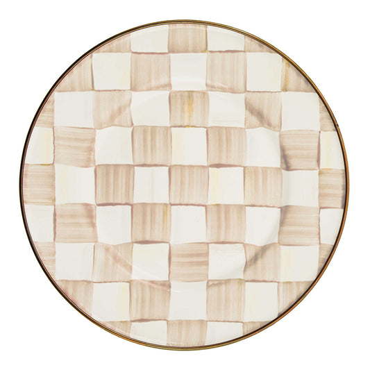 Mocha Check Salad Plate by MacKenzie - Childs - |VESIMI Design| Luxury Bathrooms and Home Decor