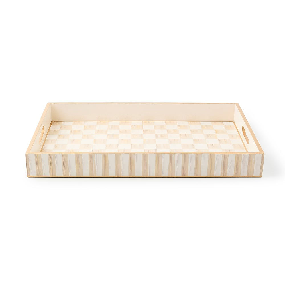 Mocha Check Serving Tray by MacKenzie-Childs