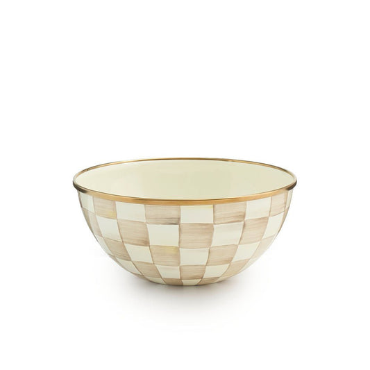 Mocha Check Small Everyday Bowl - |VESIMI Design|