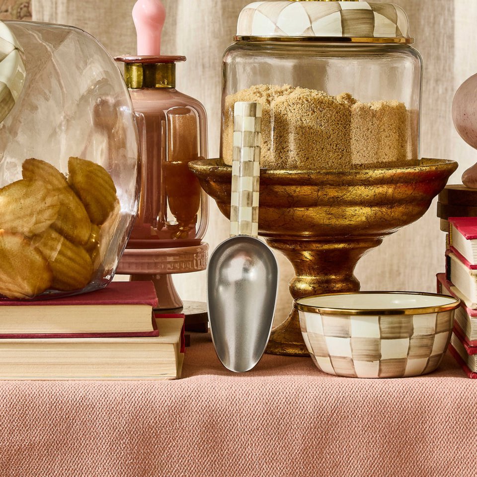 Mocha Check Small Scoop - |VESIMI Design|