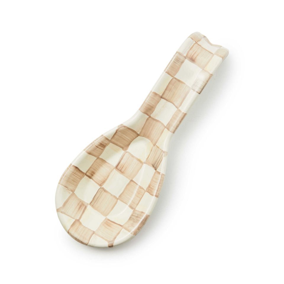Mocha Check Spoon Rest by Mackenzie - Childs - |VESIMI Design|