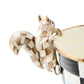 MacKenzie-Childs Mocha Check Squirrel Pot Climber