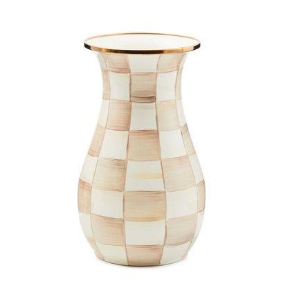 Mocha Check Tall Vase by MacKenzie - Childs - |VESIMI Design|