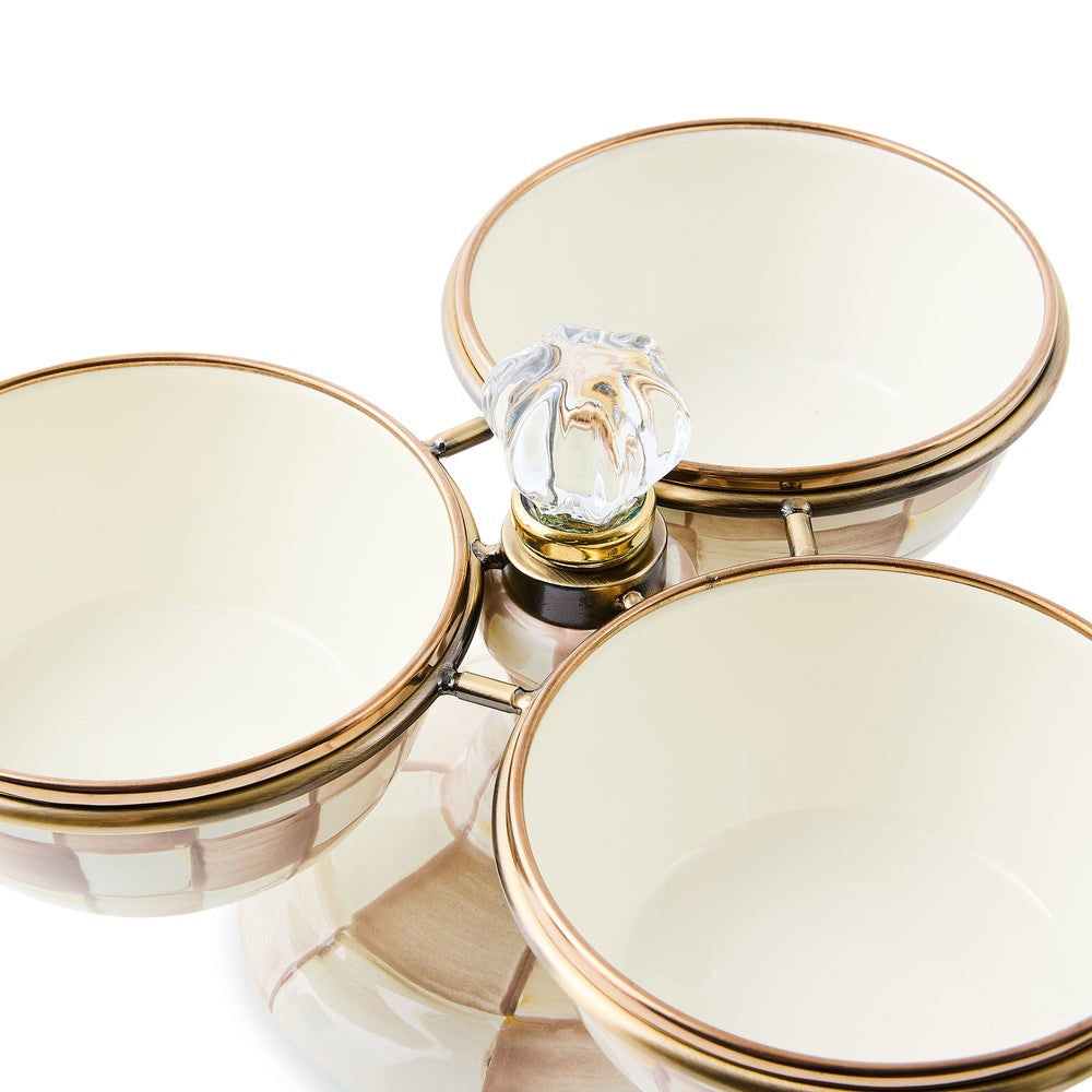 Mocha Check Triplicity by MacKenzie-Childs