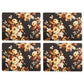Mocha Wild Rose Cork Back Placemats, Set of 4 by MacKenzie-Childs