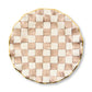 Mocha Check Ceramic Fluted Dinner Plate by MacKenzie-Childs
