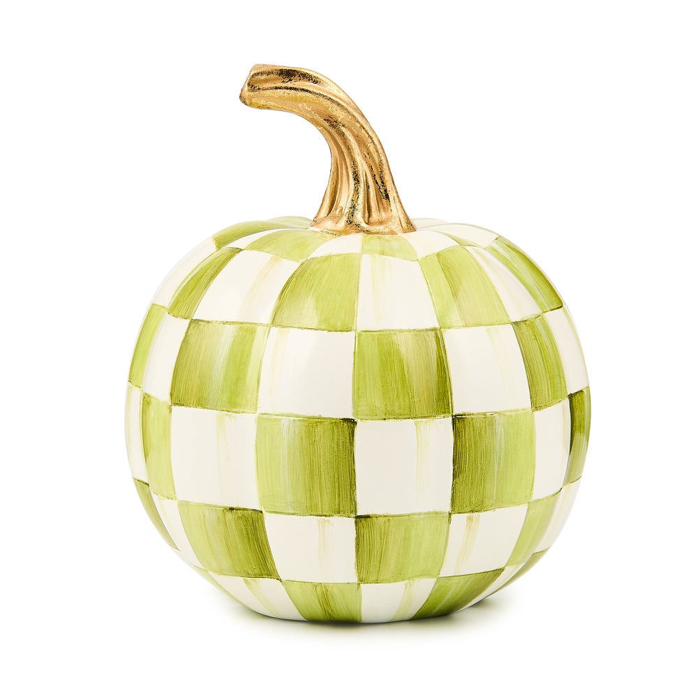Moss Check Mini Pumpkin by MacKenzie-Childs
