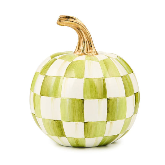Moss Check Mini Pumpkin by MacKenzie-Childs