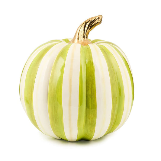 Moss Stripe Medium Pumpkin by MacKenzie-Childs