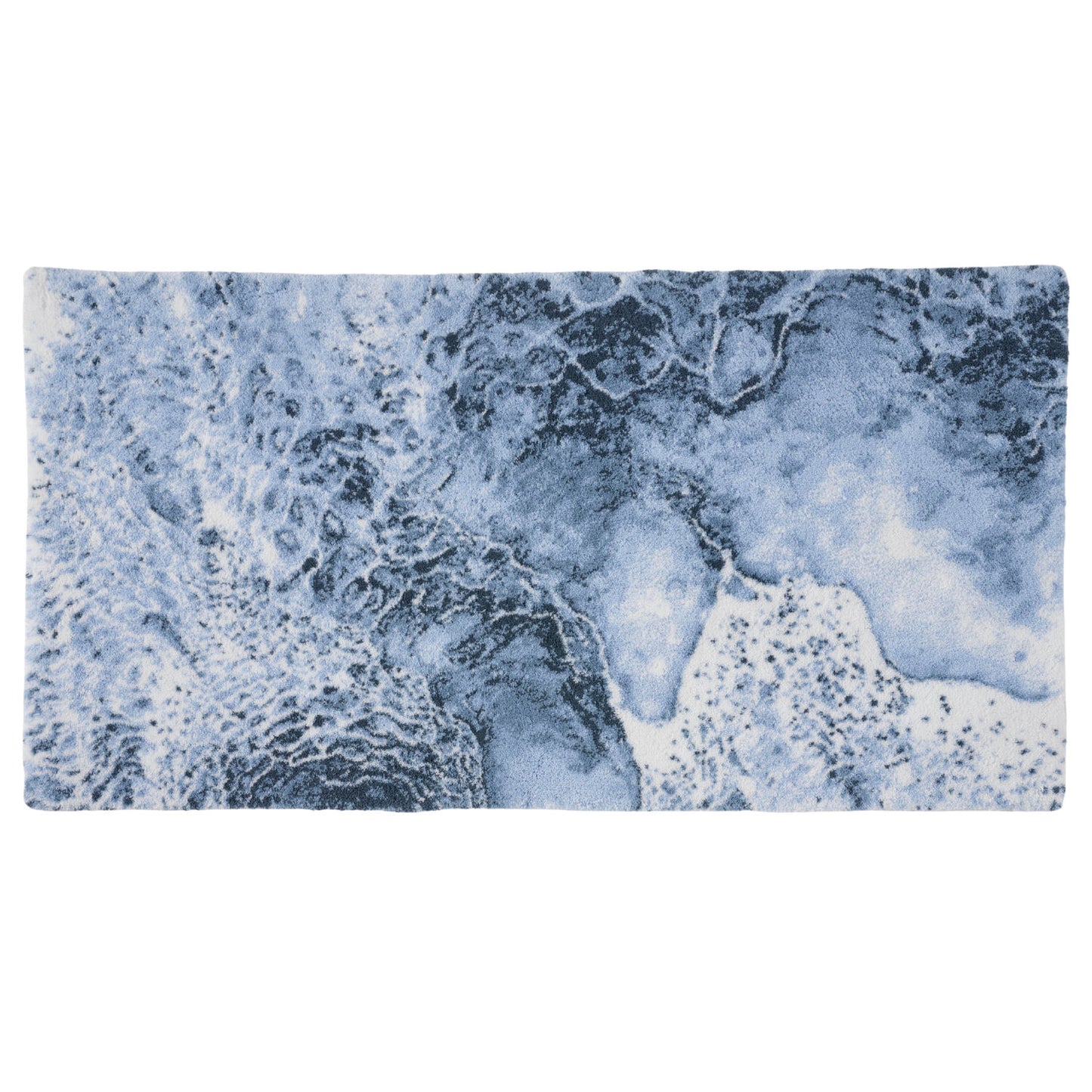 Luxury Blue Egyptian Cotton Bathroom Rug NAZARÉ by Abyss & Habidecor