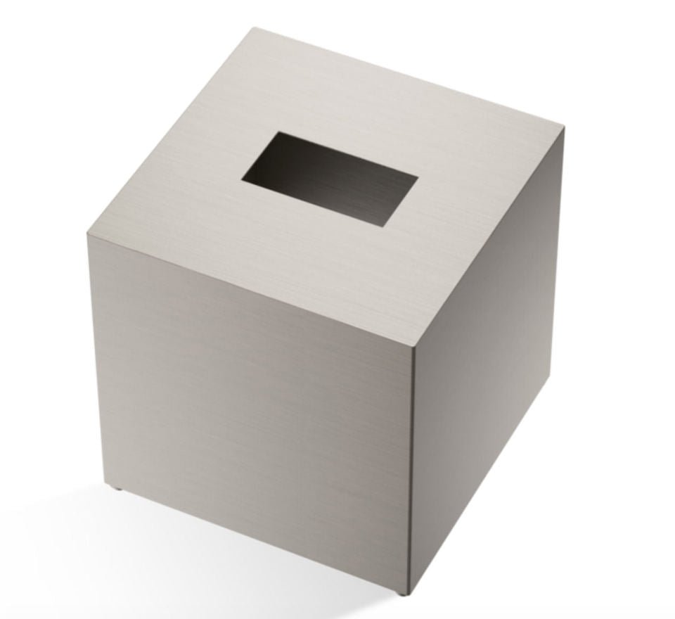 Nickel Satined Square Tissue Box by Decor Walther - |VESIMI Design|