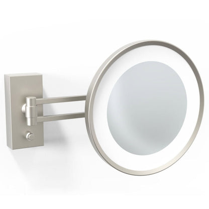 Nickel Satined Wall - mounted Cosmetic Mirror by Decor Walther - |VESIMI Design|