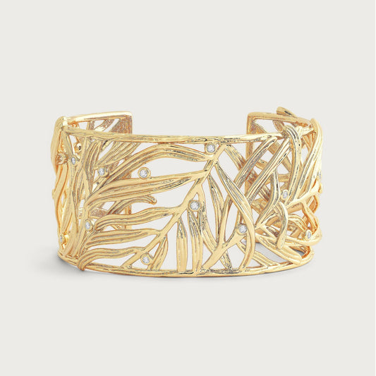 Palm Leaves Cuff by Anabel Aram