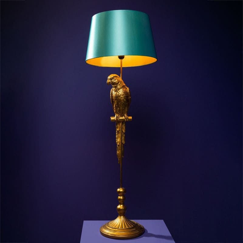 Parrot Tammy Floor Lamp, Gold / Turquoise - |VESIMI Design| Luxury Bathrooms and Home Decor