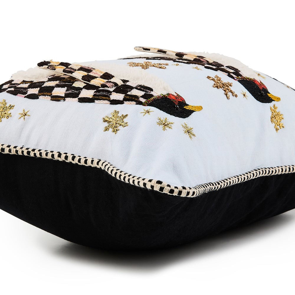 Penguin Parade Throw Pillow MacKenzie-Childs Christmas