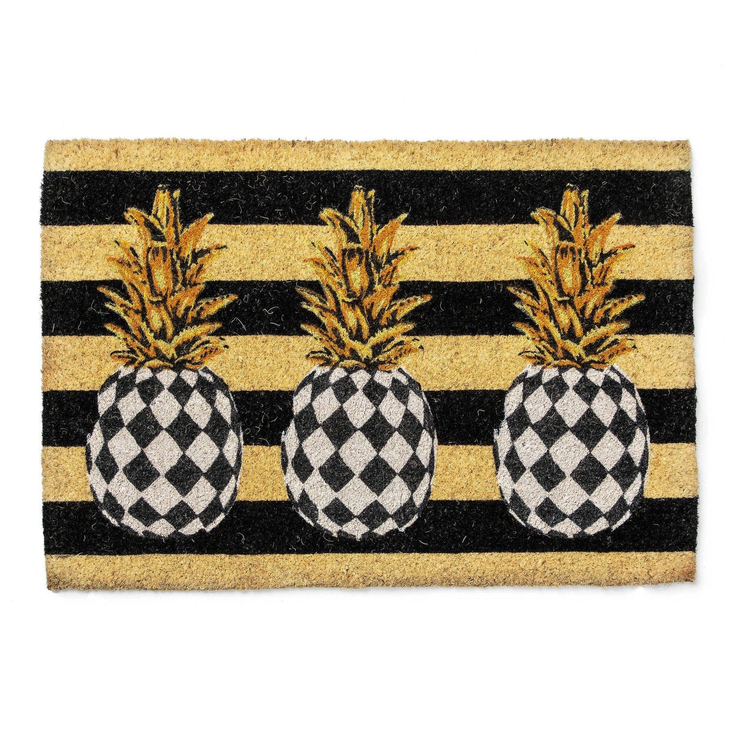 Pineapple Entrance Mat by MacKenzie - Childs - |VESIMI Design| Luxury Bathrooms and Home Decor