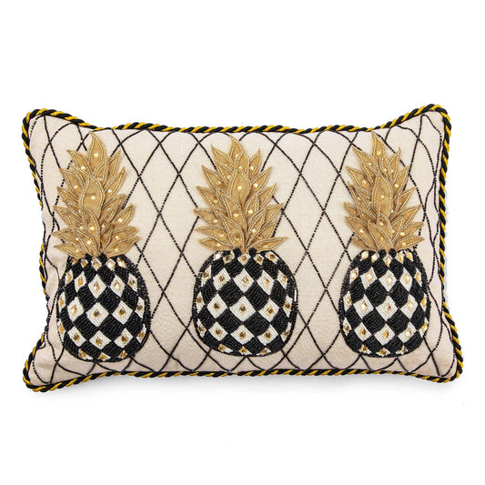 Pineapple Ivory Lumbar Pillow - |VESIMI Design| Luxury Bathrooms and Home Decor
