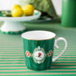 Pip Studio Large Love Birds Medallion Stripes Emerald Green Gift Box - 2 Mugs Set
