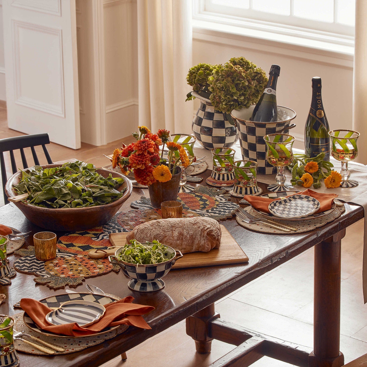 Polka Pumpkin Beaded Table Runner - |VESIMI Design| Luxury Bathrooms and Home Decor