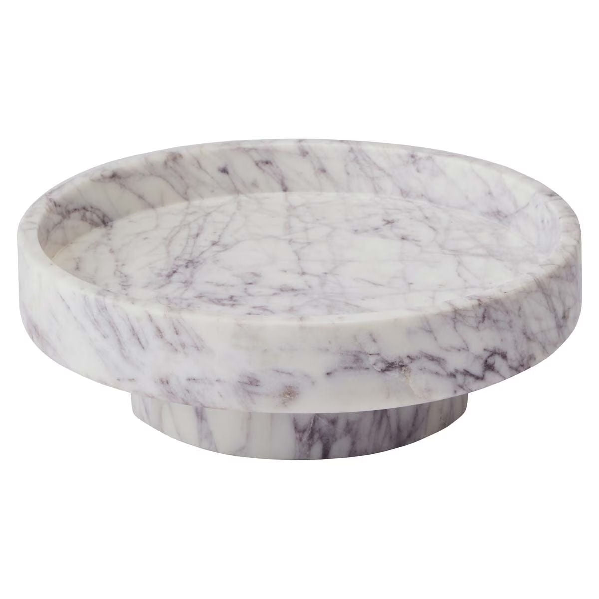 PORTO ROSY Italian Marble Bathroom Pedestal Tray - |VESIMI Design| Luxury Bathrooms and Home Decor