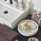 PORTO ROSY Italian Marble Bathroom Pedestal Tray - |VESIMI Design| Luxury Bathrooms and Home Decor