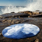White & Powder Blue Egyptian Cotton Bath Mat Walker by Abyss & Habidecor