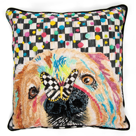 Puppy Dot Throw Pillow by MacKenzie - Childs - |VESIMI Design| Luxury Bathrooms and Home Decor