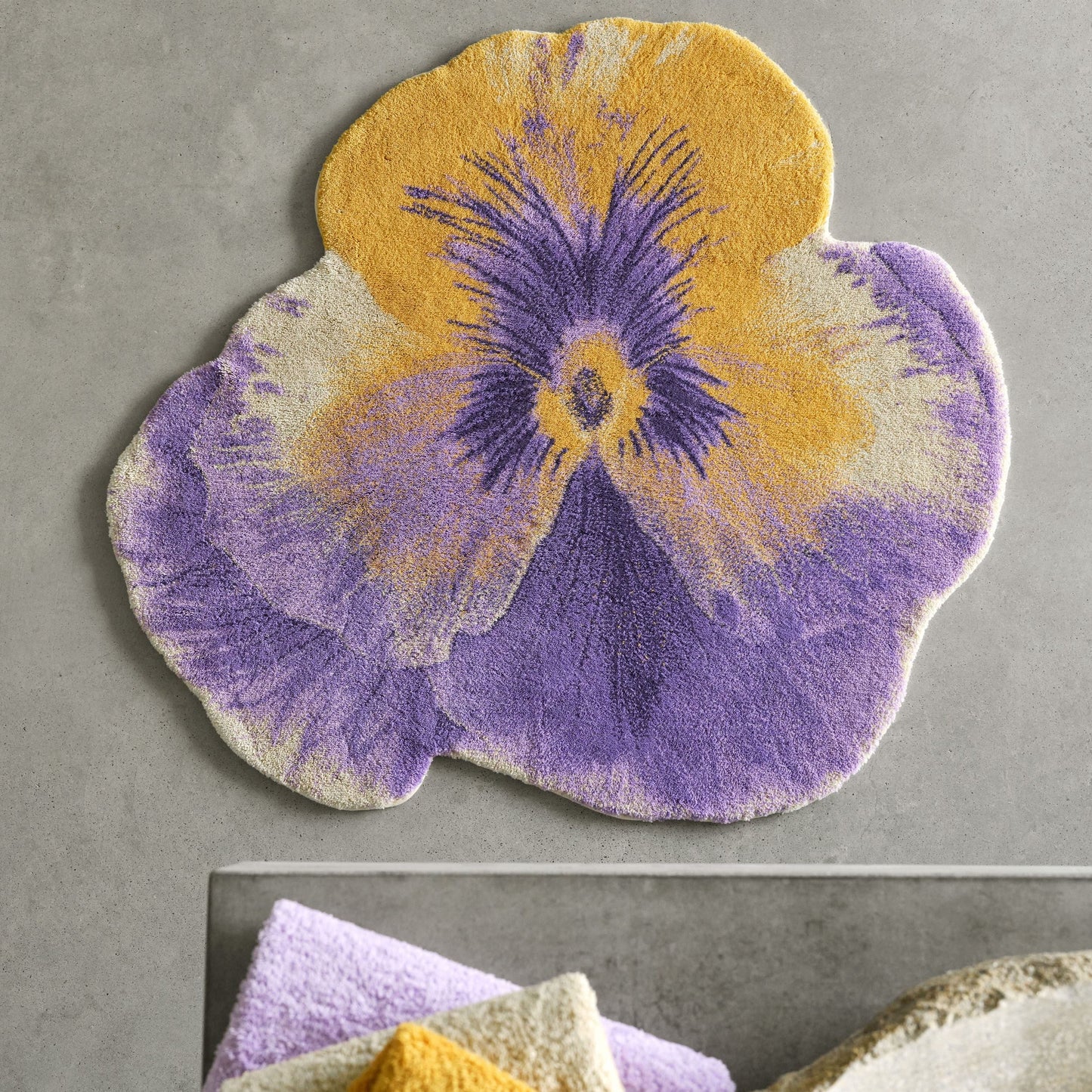 Stunning Purple Egyptian Cotton Bath Mat PANSY by Abyss & Habidecor
