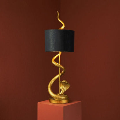 Antique Gold Snake Table Lamp Kaara