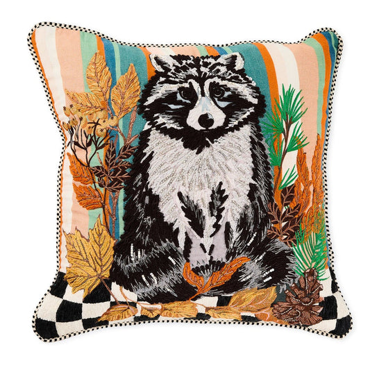 MacKenzie-Childs Raccoon Throw Pillow
