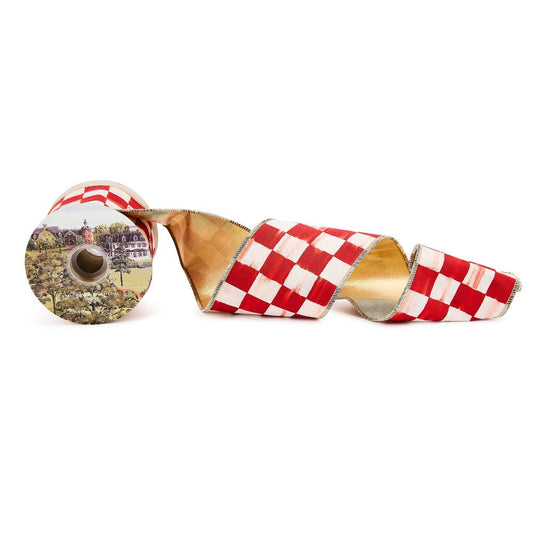 Red Check 4" Ribbon
