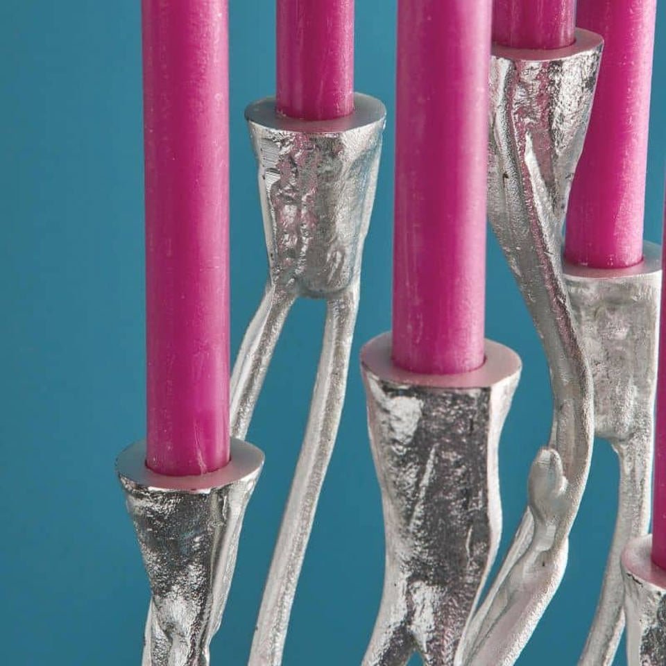 Roots Silver Candle Holder - |VESIMI Design|