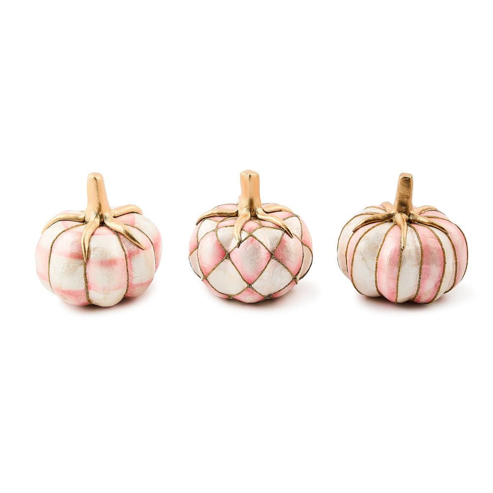 Rosy Capiz Pumpkins, Set of 3 by MacKenzie - Childs - |VESIMI Design|