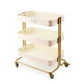 Mackenzie-Childs Rosy Check 3-Tier Kitchen Cart