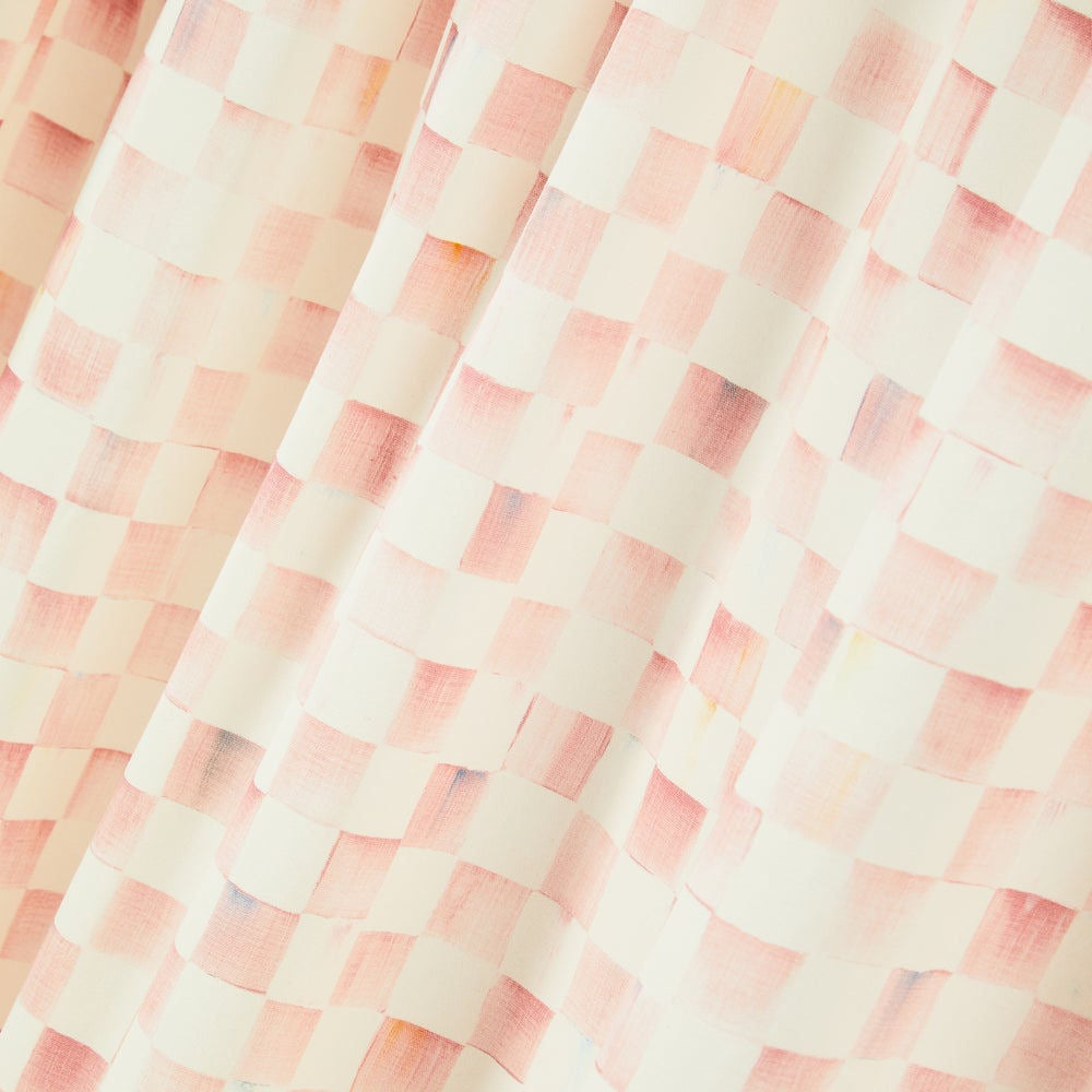 Rosy Check 84" Curtain Panel by MacKenzie-Childs