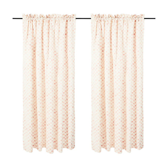 Rosy Check 84" Curtain Panel by MacKenzie-Childs